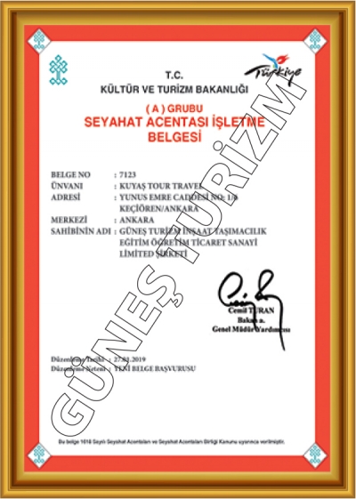 Seyahat Acentası İşletme Belgesi